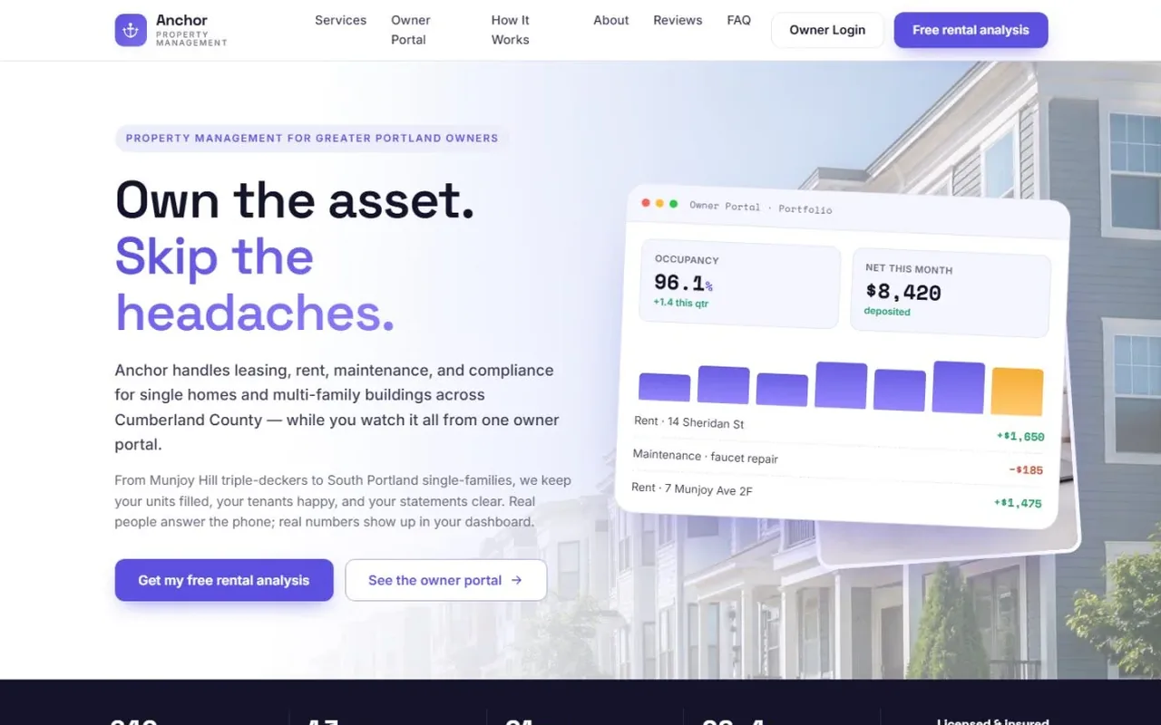 Anchor Property Management website