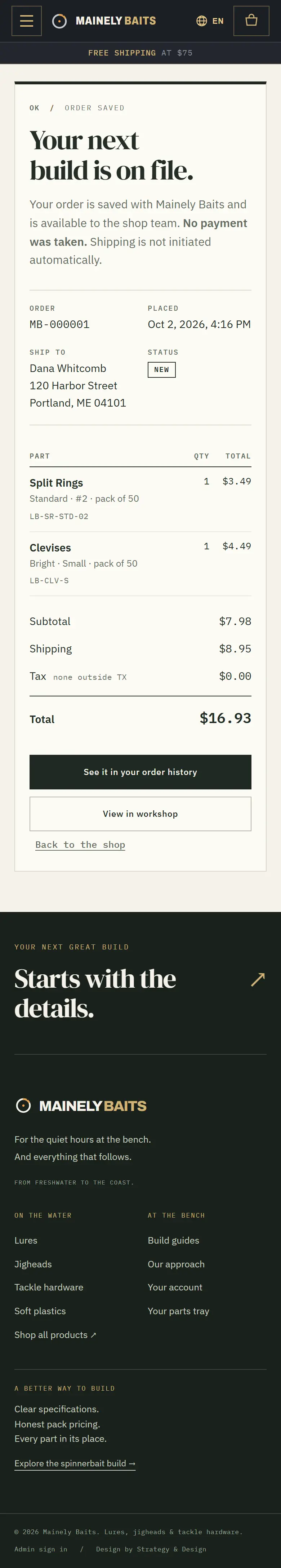 A receipt the customer can trust, on a phone