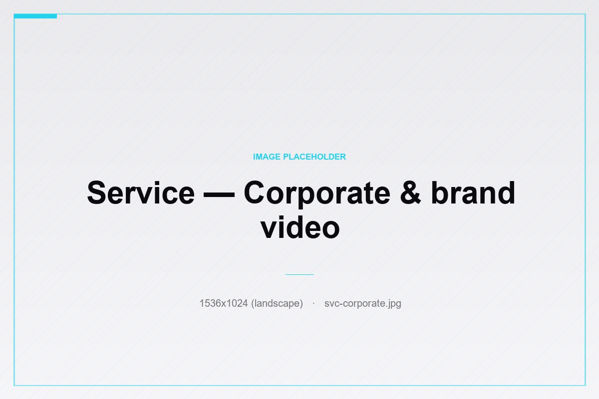 Corporate & brand video