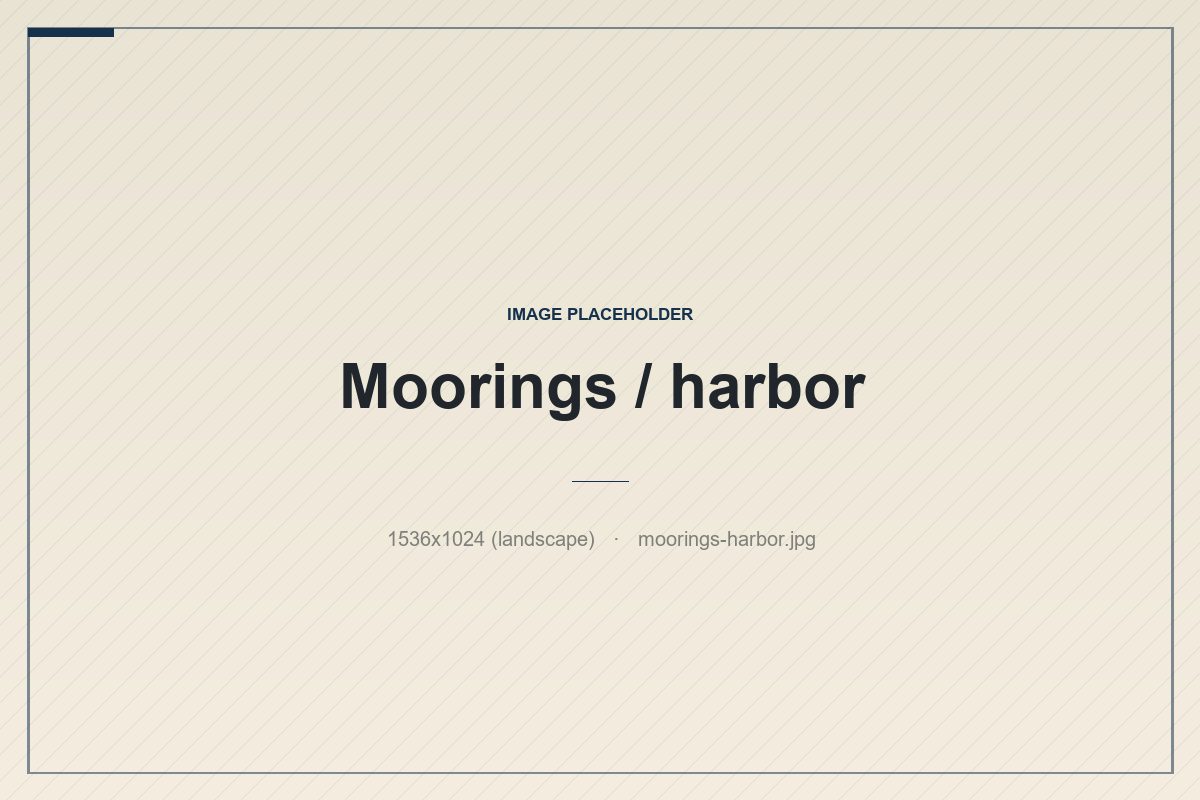 Boats riding on moorings in a sheltered Maine harbor